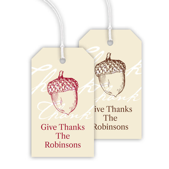 Acorn Hanging Gift Tags